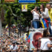 AME6591. CARACAS (VENEZUELA), 30/07/2024.- La líder opositora venezolana María Corina Machado (i) habla junto al candidato a la presidencia de Venezuela Edmundo González Urrutia (d) este martes, en Caracas (Venezuela). Miles de venezolanos se han concentrado este martes en Caracas, en un acto convocado por la oposición mayoritaria, para rechazar por segundo día consecutivo lo que consideran es un fraude en los resultados oficiales del Consejo Nacional Electoral (CNE), que en la víspera proclamó a Nicolás Maduro como presidente reelecto con el 51,2 % de los votos. EFE/ Ronald Peña R.